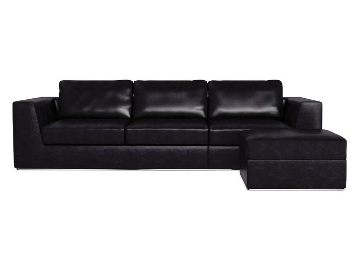 Угловой диван-кровать Igarka черного цвета 