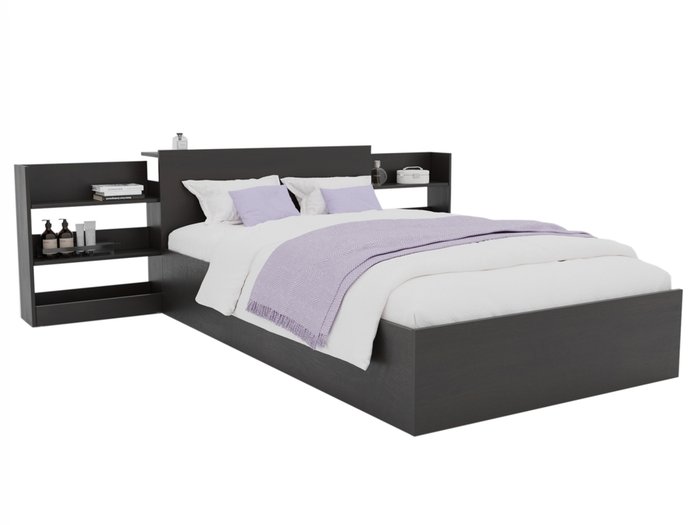 Комплект для сна Доминика 120х200 темно-коричневого цвета с выдвижным блоком и матрасом - лучшие Спальные гарнитуры в INMYROOM