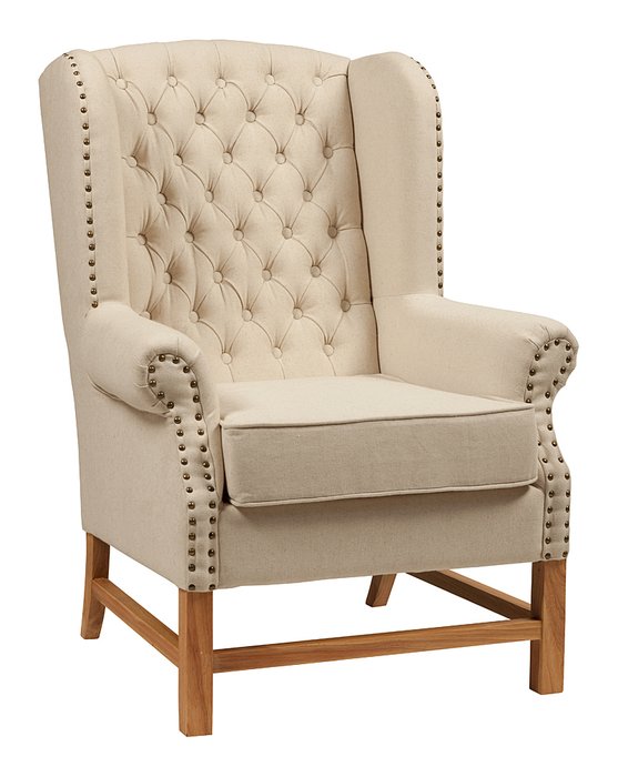 Кресло French Provincial Armchair Белый Лен - лучшие Интерьерные кресла в INMYROOM