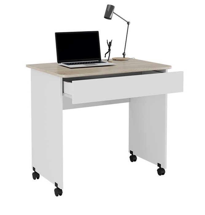 Стол компьютерный Diamond бело-бежевого цвета - лучшие Письменные столы в INMYROOM