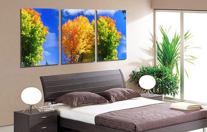 Модульная картина от дизайнера "Первая осень" - купить Принты по цене 4200.0