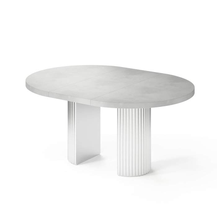 Раздвижной обеденный стол Далим M бело-серебряного цвета - купить Обеденные столы по цене 128284.0