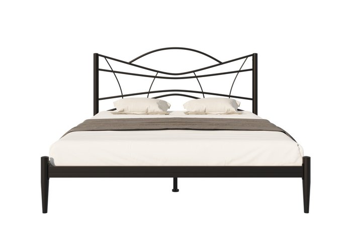 Кровать Нори 140х200 без подъемного механизма черного цвета - лучшие Кровати для спальни в INMYROOM