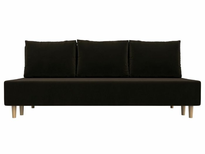 Диван-кровать Лига 033 темно-коричневого цвета (микровельвет) - купить Прямые диваны по цене 28999.0