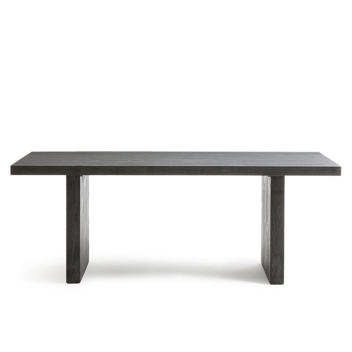 Стол обеденный из массива сосны Jibe черного цвета - купить Обеденные столы по цене 54824.0