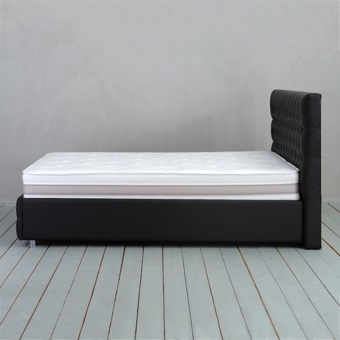 Кровать Купол с подъемным механизмом в коричневой экокоже 160х200 - лучшие Кровати для спальни в INMYROOM