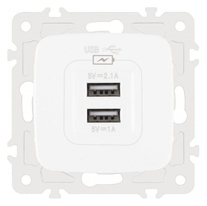 Розетка USB, без рамки 205.46-1.white - купить Розетки по цене 1314.0 Розетка USB, без рамки 205.46-1.white - купить Розетки по цене 1314.0