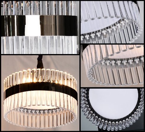 Подвесной светильник с арматурой из хромированного металла - купить Подвесные люстры по цене 84850.0