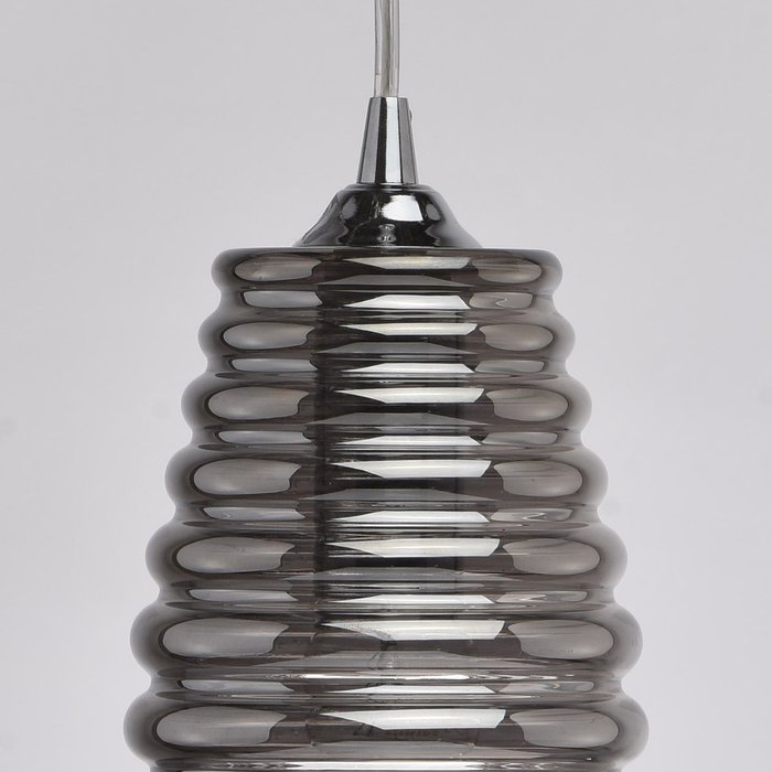 Подвесной светильник Лоск с плафоном из стекла серого цвета - лучшие Подвесные светильники в INMYROOM