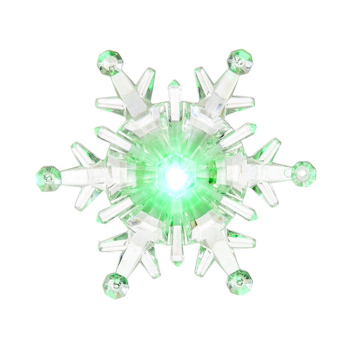 Фигурка Снежинка светодиодная на присоске разноцветная - купить Новогоднее освещение по цене 188.0