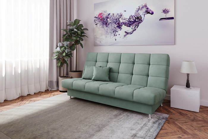 Диван-кровать Юта мятного цвета - купить Прямые диваны по цене 29990.0
