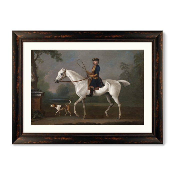 Репродукция картины в раме Sir Roger Burgoyne Riding Badger, 1740г. - купить Картины по цене 16299.0