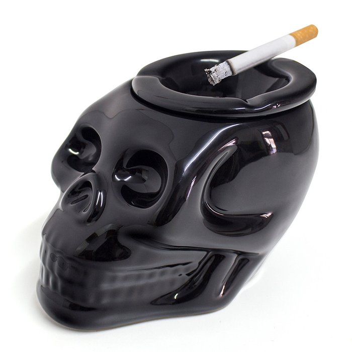 Пепельница керамическая Balvi skully черная