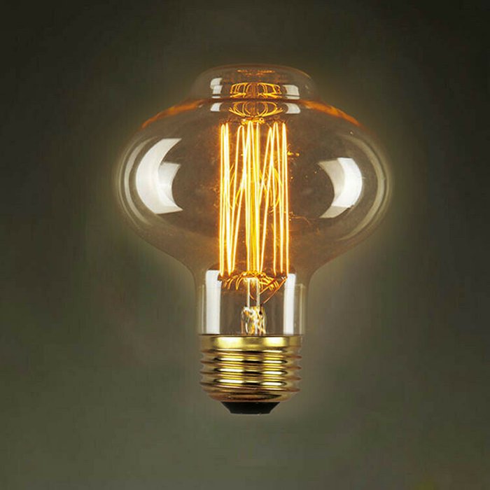 Ретро лампа накаливания E27 40W 220V 8540-SC формы груши - купить Лампочки по цене 790.0