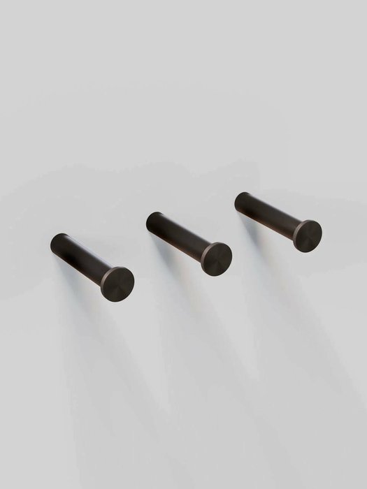 Комплект из трех крючков Basic черного цвета