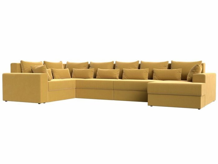 Угловой диван-кровать Майами желтого цвета правый угол