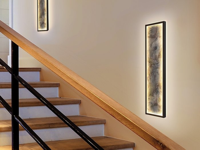 Настенный светильник Stone CCT- черный LED L60 - купить Бра и настенные светильники по цене 42990.0