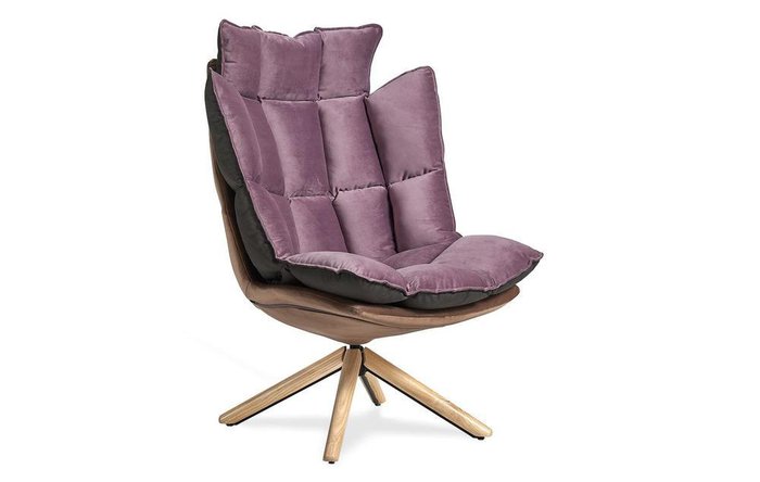 Кресло Husk темно-лилового цвета