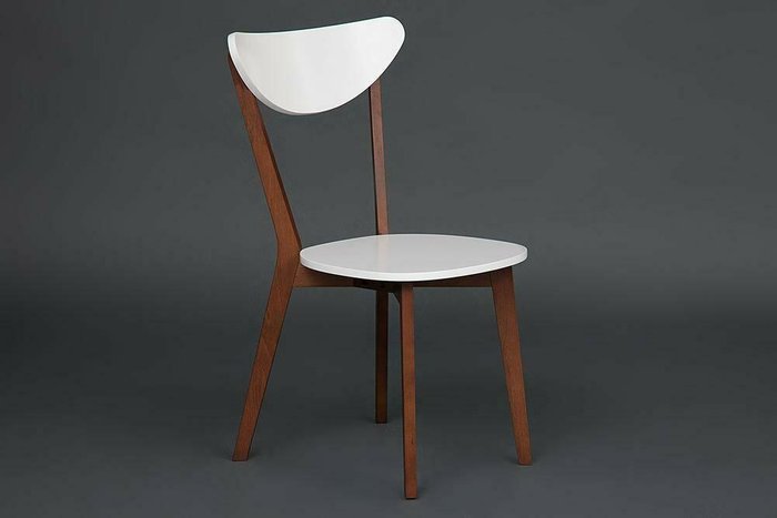 Обеденный стул Maxi бело-коричневого цвета - лучшие Обеденные стулья в INMYROOM