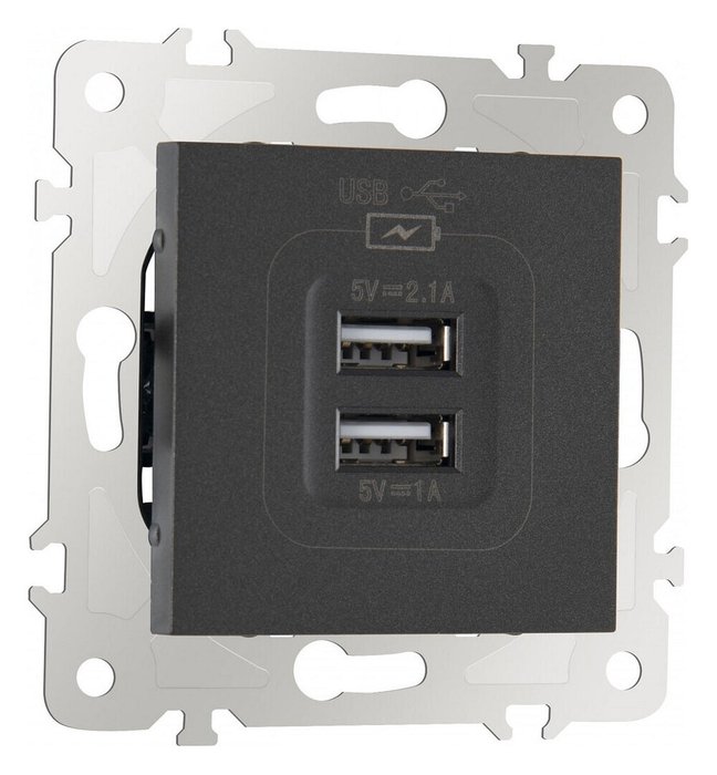 Розетка USB, без рамки 203.46-1.black - купить Розетки по цене 1449.0 Розетка USB, без рамки 203.46-1.black - купить Розетки по цене 1449.0