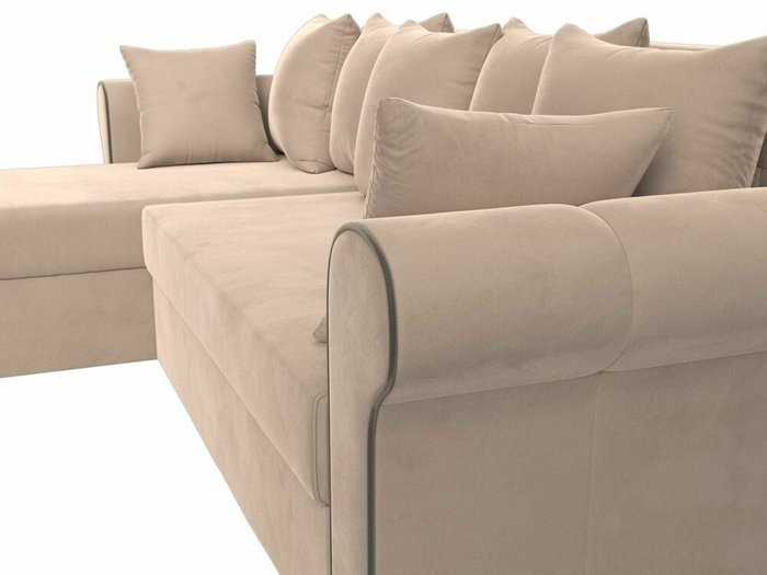 Угловой диван-кровать Рейн бежевого цвета левый угол - лучшие Угловые диваны в INMYROOM