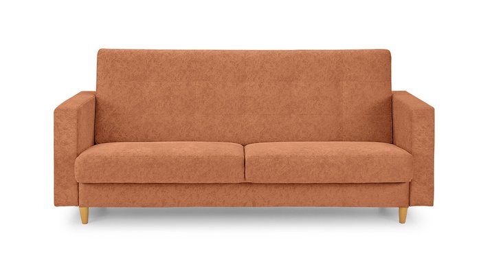 Диван-кровать Брисбен Лайт оранжево-коричневого цвета - купить Прямые диваны по цене 49600.0