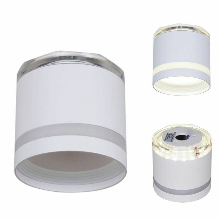 Накладной светильник 53001-9.5-001LD GX53+LED3W WT (алюминий, цвет белый)