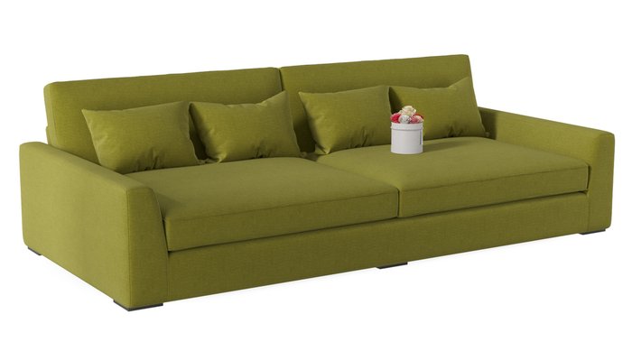 Диван прямой New York зеленого цвета - купить Прямые диваны по цене 52019.0