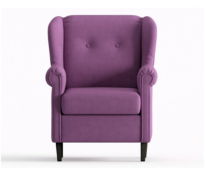 Кресло из велюра Леон сиреневого цвета - купить Интерьерные кресла по цене 15990.0