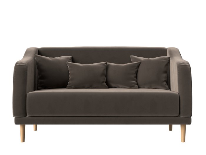 Прямой диван Киото коричневого цвета - купить Прямые диваны по цене 32999.0