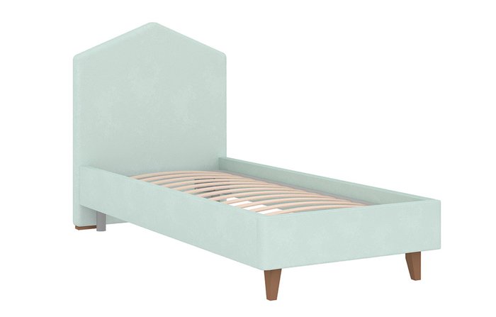 Кровать Бамбини 80х190 мятного цвета - лучшие Одноярусные кроватки в INMYROOM