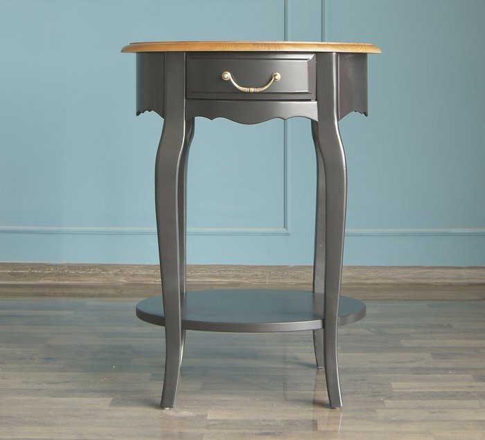 Овальный кофейный стол "Leontina Black"   - купить Консоли по цене 23903.0