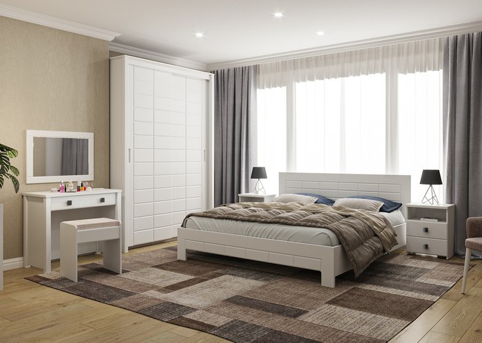 Кровать Изабель 180х200 белого цвета - лучшие Кровати для спальни в INMYROOM