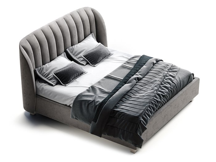 Кровать Tulip серого цвета 200х200 - купить Кровати для спальни по цене 152900.0