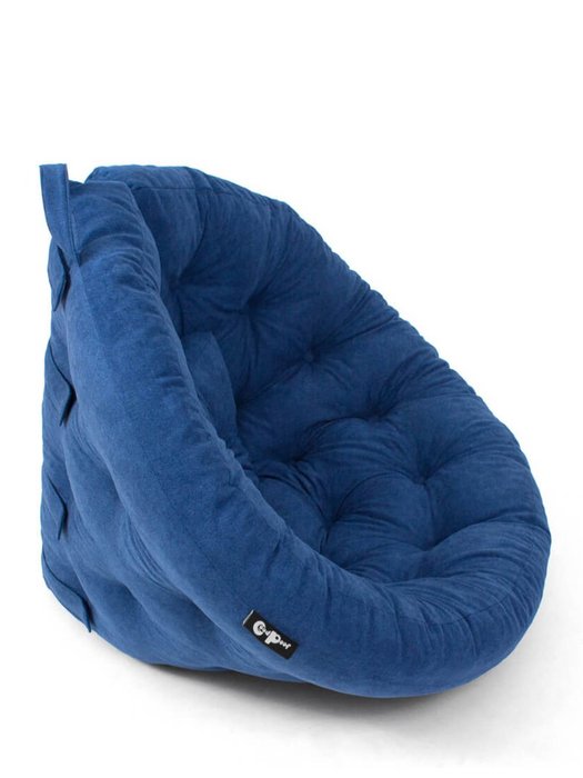 Бескаркасное кресло-матрас Футон Classic Denim синего цвета - купить Бескаркасная мебель по цене 9990.0