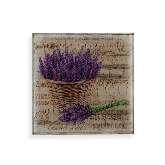 Картина Лаванда Стеклянный 1 x 30 x 30 cm