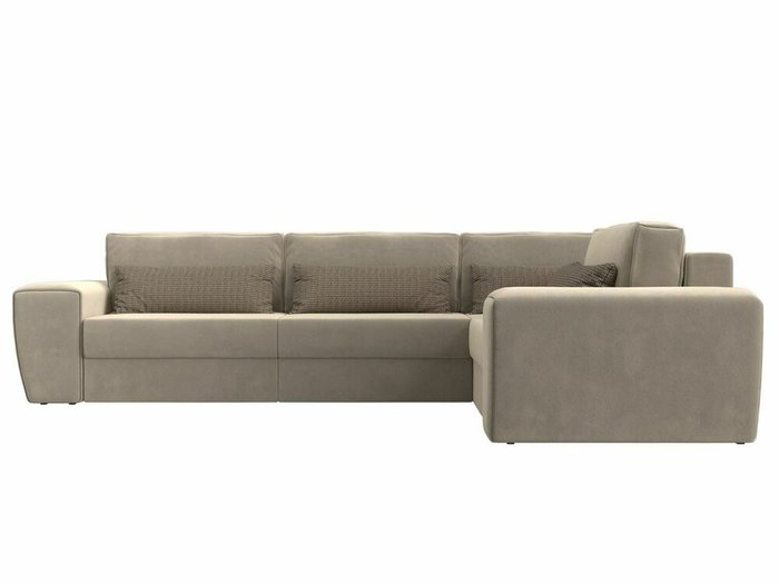 Угловой диван-кровать Лига 008 Long бежевого цвета правый угол - купить Угловые диваны по цене 82999.0
