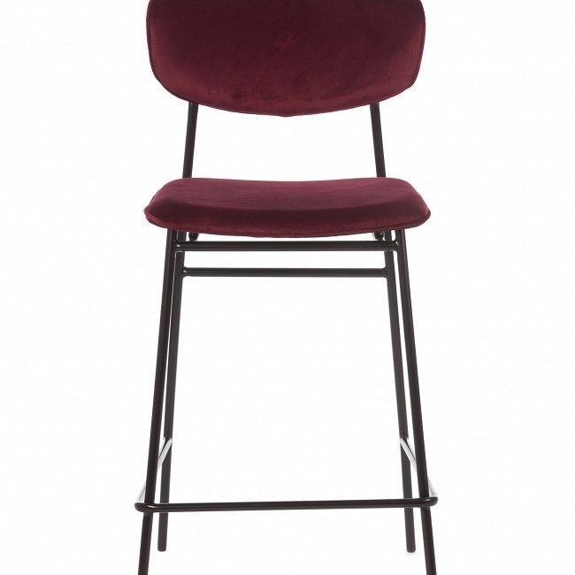 Полубарный стул Madrid бордового цвета - лучшие Барные стулья в INMYROOM