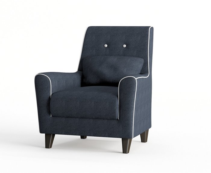 Кресло Мерлин в обивке из велюра темно-синего цвета