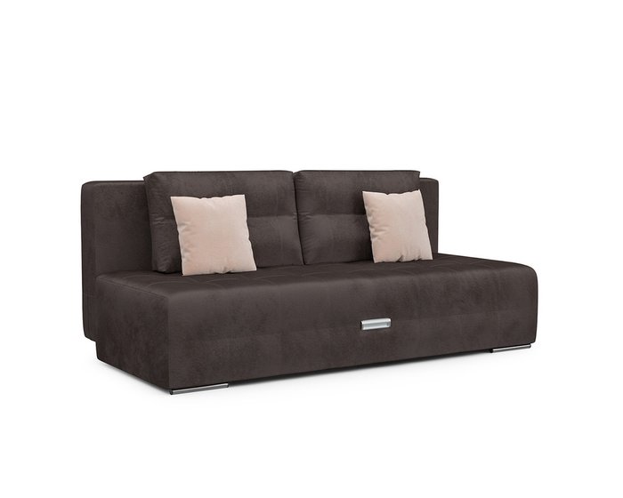 Прямой диван-кровать Марсель 4 коричневого цвета