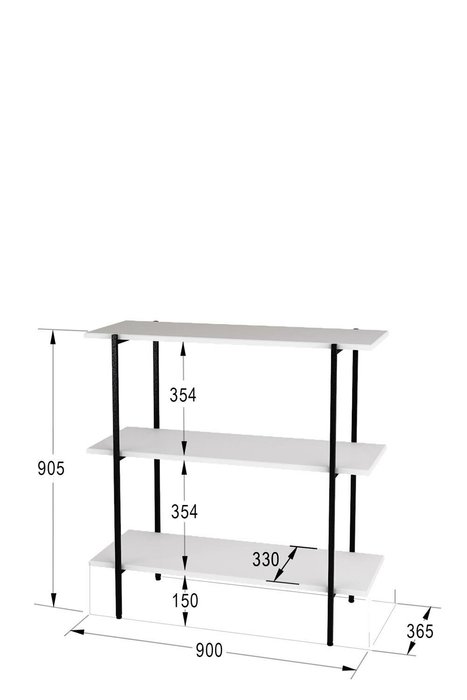 Стеллаж  Атлантик белого цвета - купить Стеллажи по цене 8105.0