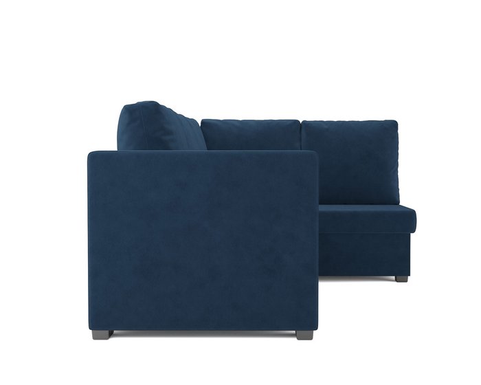 Угловой диван-кровать Мансберг темно-синего цвета - лучшие Угловые диваны в INMYROOM