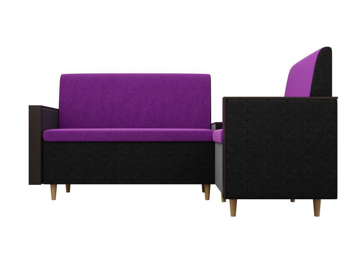 Кухонный угловой диван Модерн черно-фиолетового цвета  - купить Угловые диваны по цене 23490.0