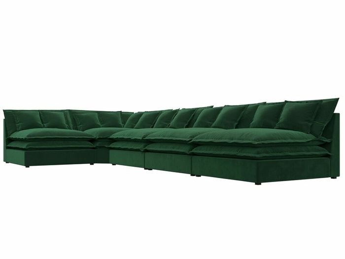 Угловой диван Лига 040 Лонг темно-зеленого цвета левый угол - лучшие Угловые диваны в INMYROOM