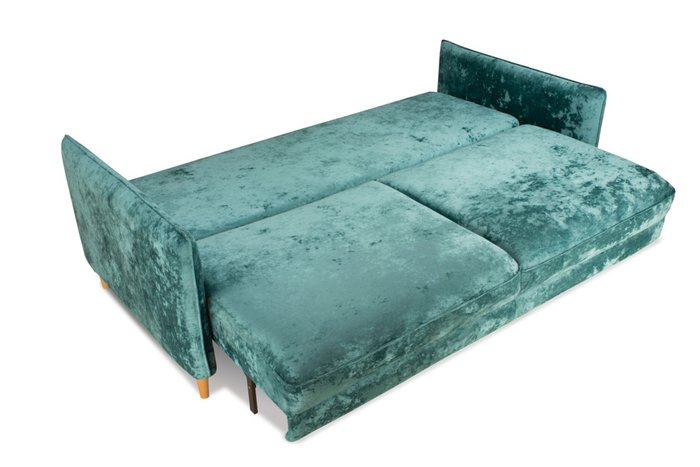 Прямой диван-кровать Йорк Премиум бирюзового цвета - купить Прямые диваны по цене 83999.0