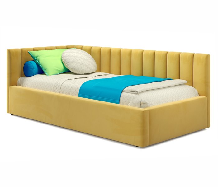 Кровать Milena 90х200 желтого цвета