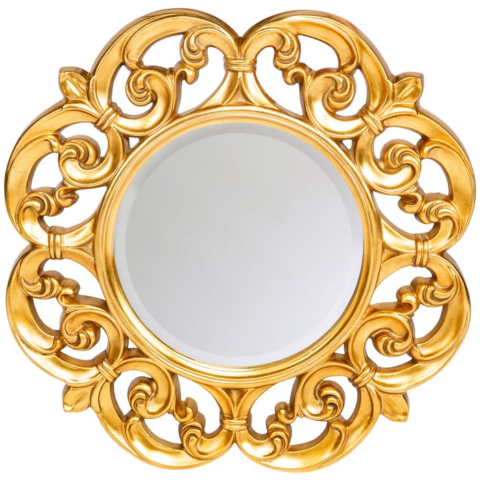 Настенное зеркало Гоа золотого цвета