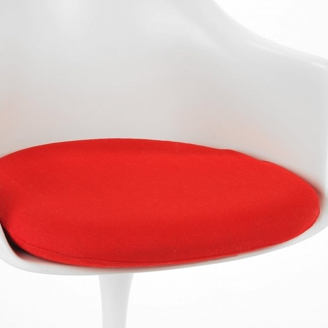 Cтул Tulip с мягкой подушкой красного цвета - лучшие Обеденные стулья в INMYROOM