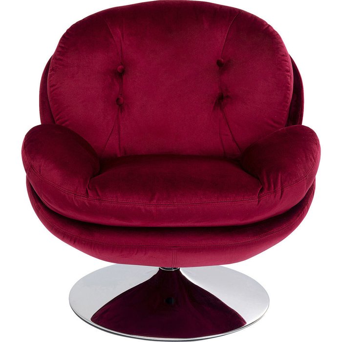 Кресло вращающееся Queens Cosy красного цвета - купить Интерьерные кресла по цене 85450.0