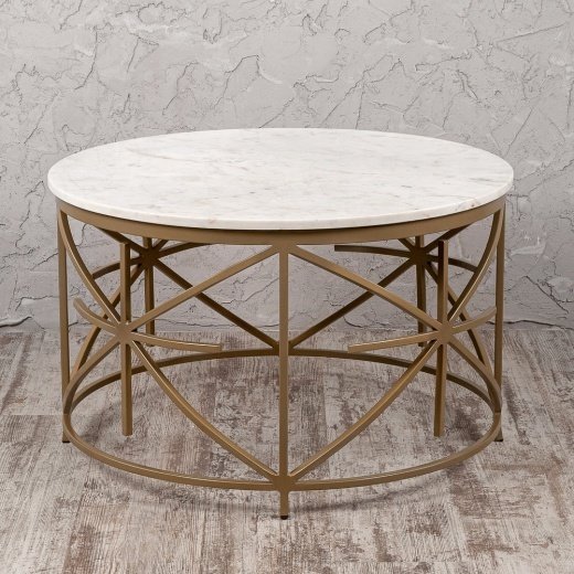 Кофейный столик с мраморной столешницей - купить Кофейные столики по цене 24500.0